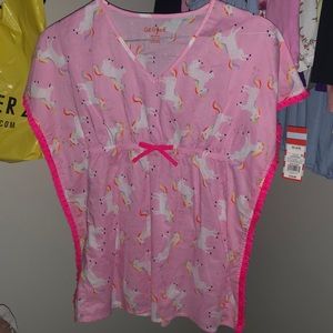 CAT & JACK KIDS XS Unicorn swimsuit coverup 👙